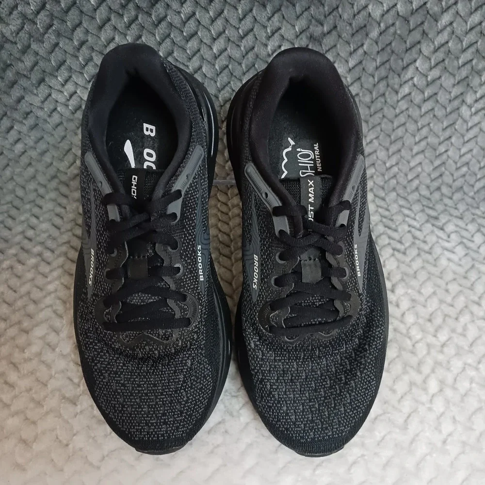 Brooks Ghost Max Black Ebony Women's Walking Running Sneakers Shoes Size 7 2E